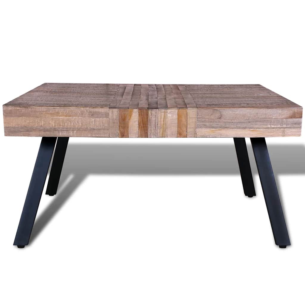 vidaXL Couchtisch Quadratisch Altholz Teak