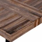 vidaXL Couchtisch Quadratisch Altholz Teak