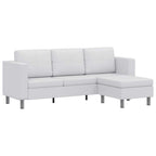 vidaXL Modulsofa 3-Sitzer Kunstleder Weiß