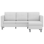 vidaXL Modulsofa 3-Sitzer Kunstleder Weiß