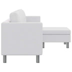 vidaXL Modulsofa 3-Sitzer Kunstleder Weiß