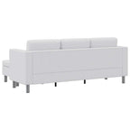 vidaXL Modulsofa 3-Sitzer Kunstleder Weiß