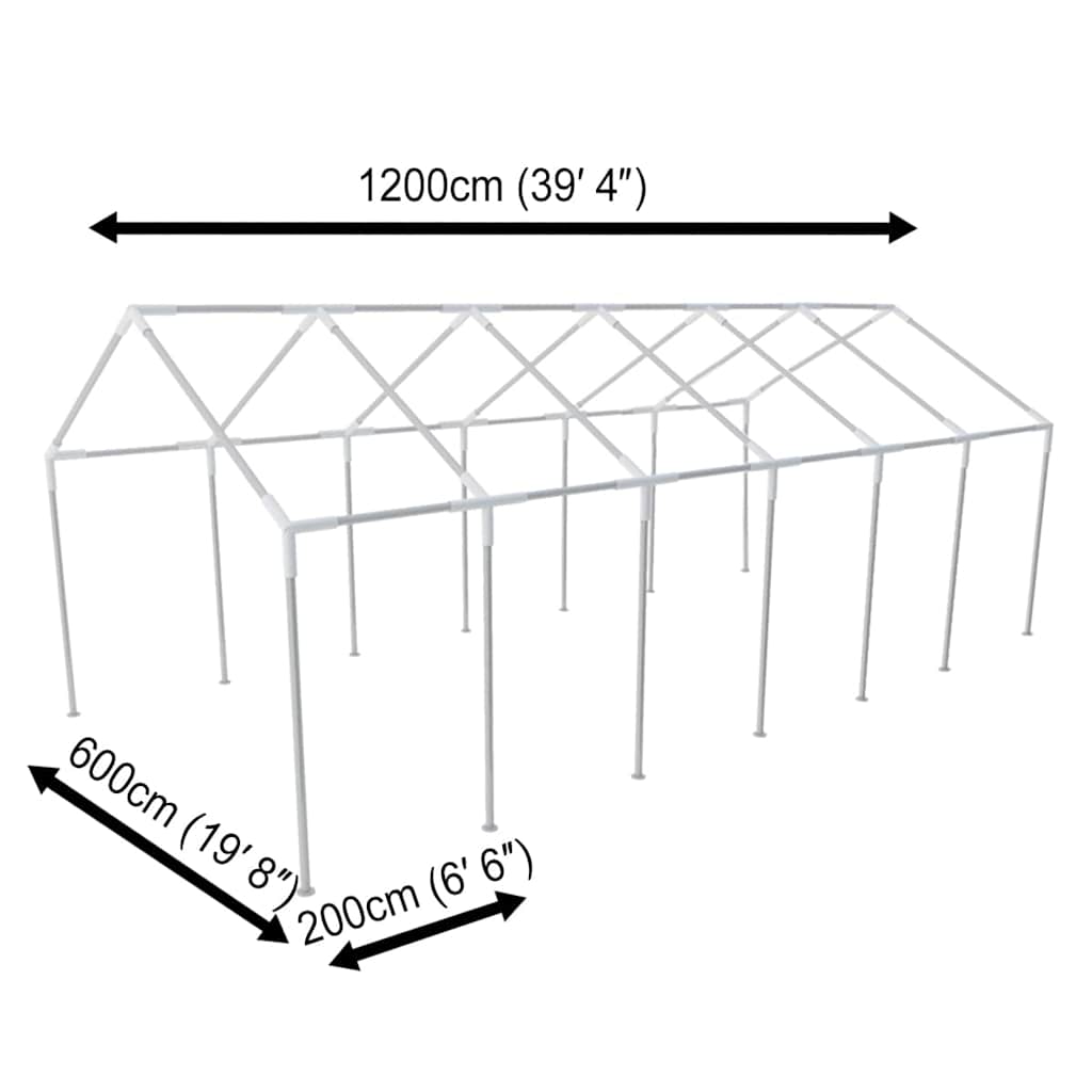 vidaXL Weißes Partyzelt 12 x 6 m