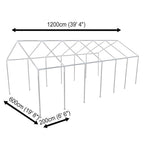 vidaXL Weißes Partyzelt 12 x 6 m