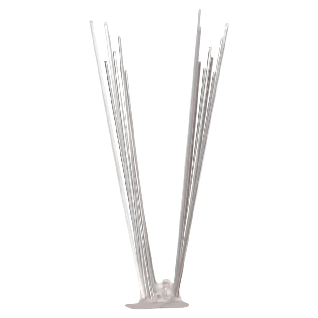 vidaXL 6-tlg. Taubenabwehr Spikes-Set Edelstahl 3 m 2-reihig