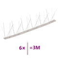 vidaXL 6-tlg. Vogelabwehr-Spikes-Set 3 m Edelstahl 5-reihig