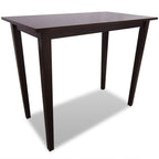 vidaXL Hölzerner Stehtisch und 4 Barhocker braun