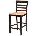 vidaXL Hölzerner Stehtisch und 4 Barhocker braun