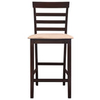 vidaXL Hölzerner Stehtisch und 4 Barhocker braun