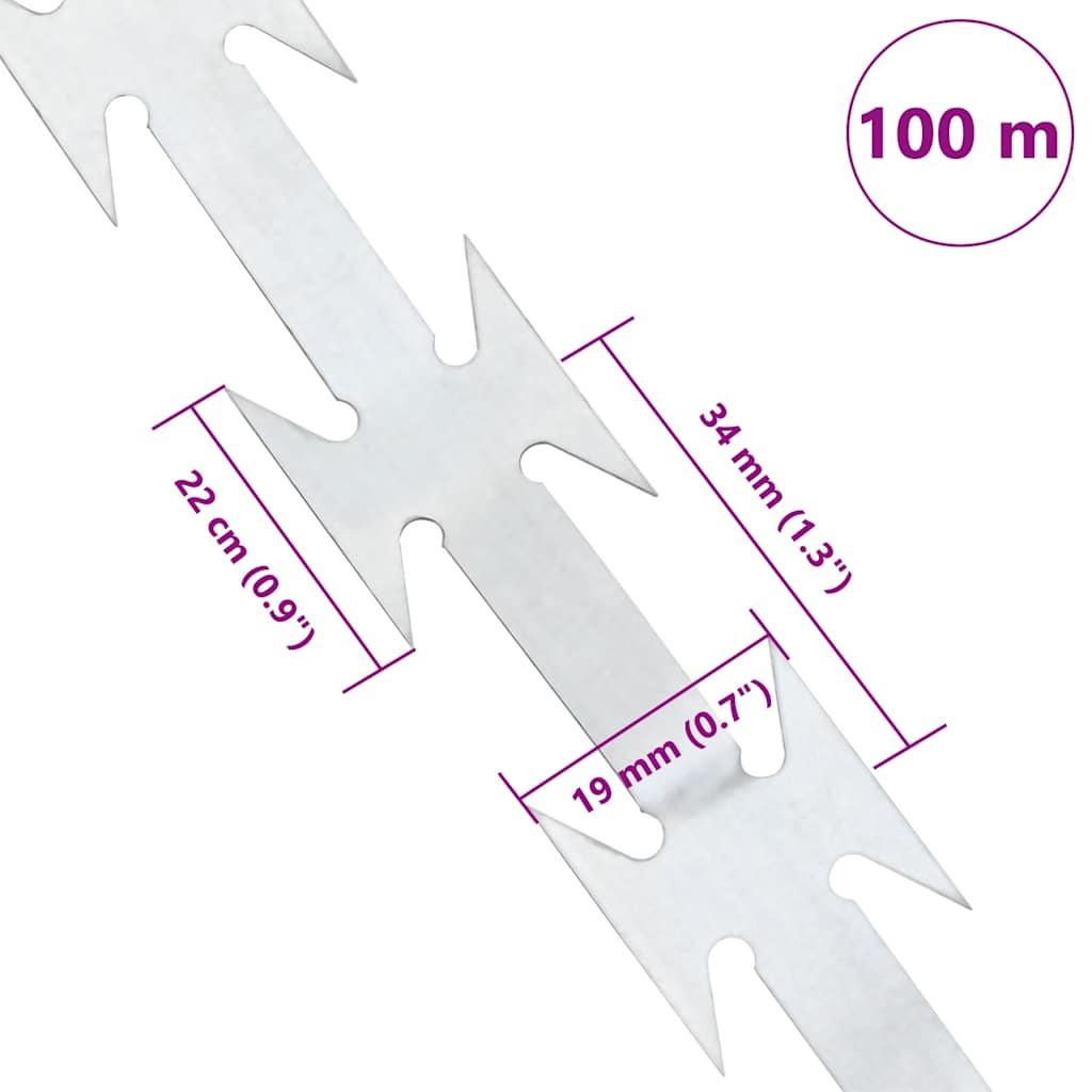 vidaXL BTO-22 NATO-Klingendraht 100 m Stahl