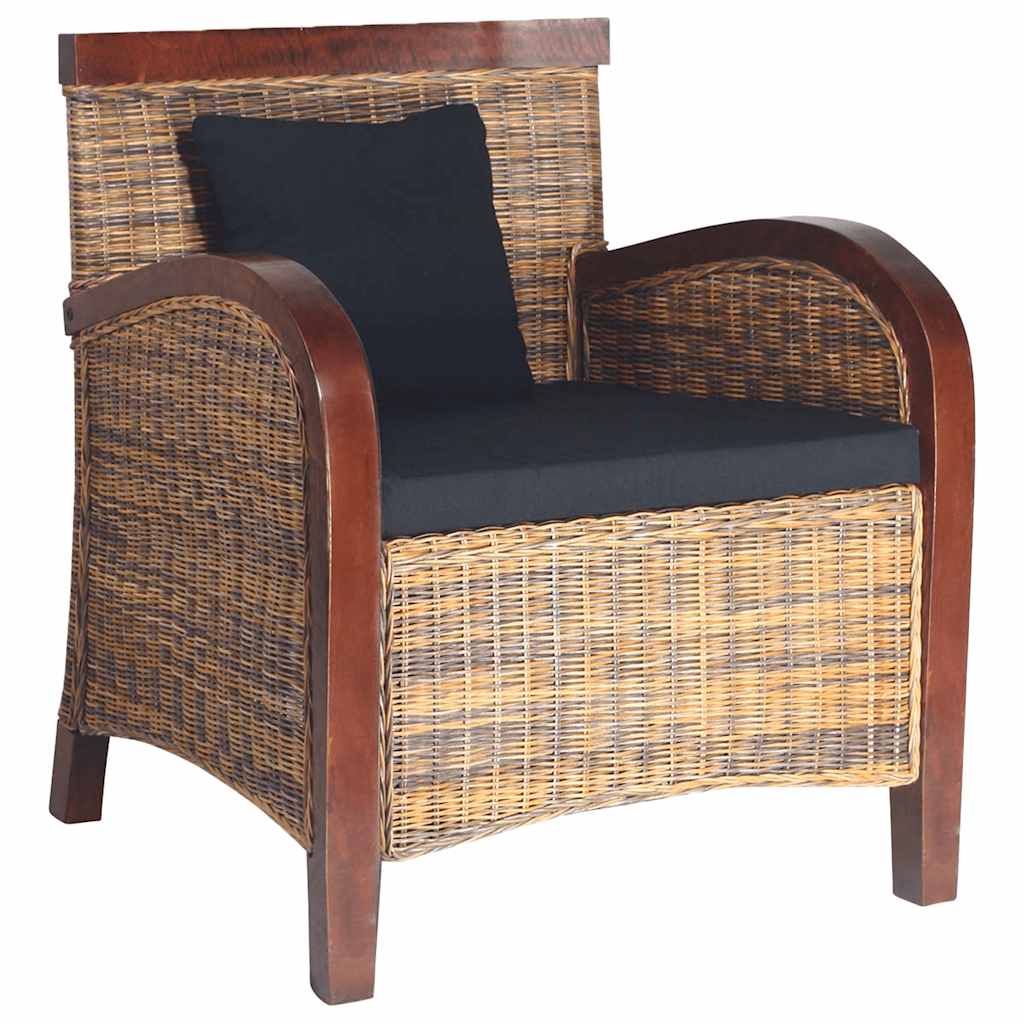 vidaXL Sessel Rattan Handgeflochten