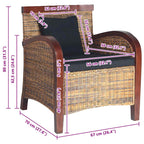 vidaXL Sessel Rattan Handgeflochten