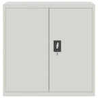 vidaXL Aktenschrank mit 2 Türen Grau 90 cm Stahl