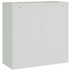vidaXL Aktenschrank mit 2 Türen Grau 90 cm Stahl