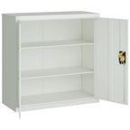 vidaXL Aktenschrank mit 2 Türen Grau 90 cm Stahl