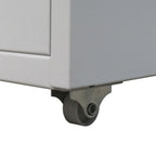 vidaXL Registerschrank mit 5 Schubladen Grau 68,5 cm Stahl