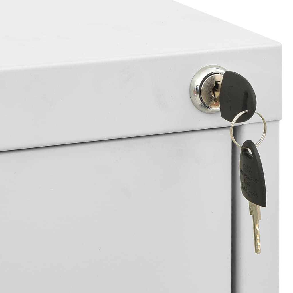 vidaXL Aktenschrank Hellgrau 46x62x102,5 cm Stahl