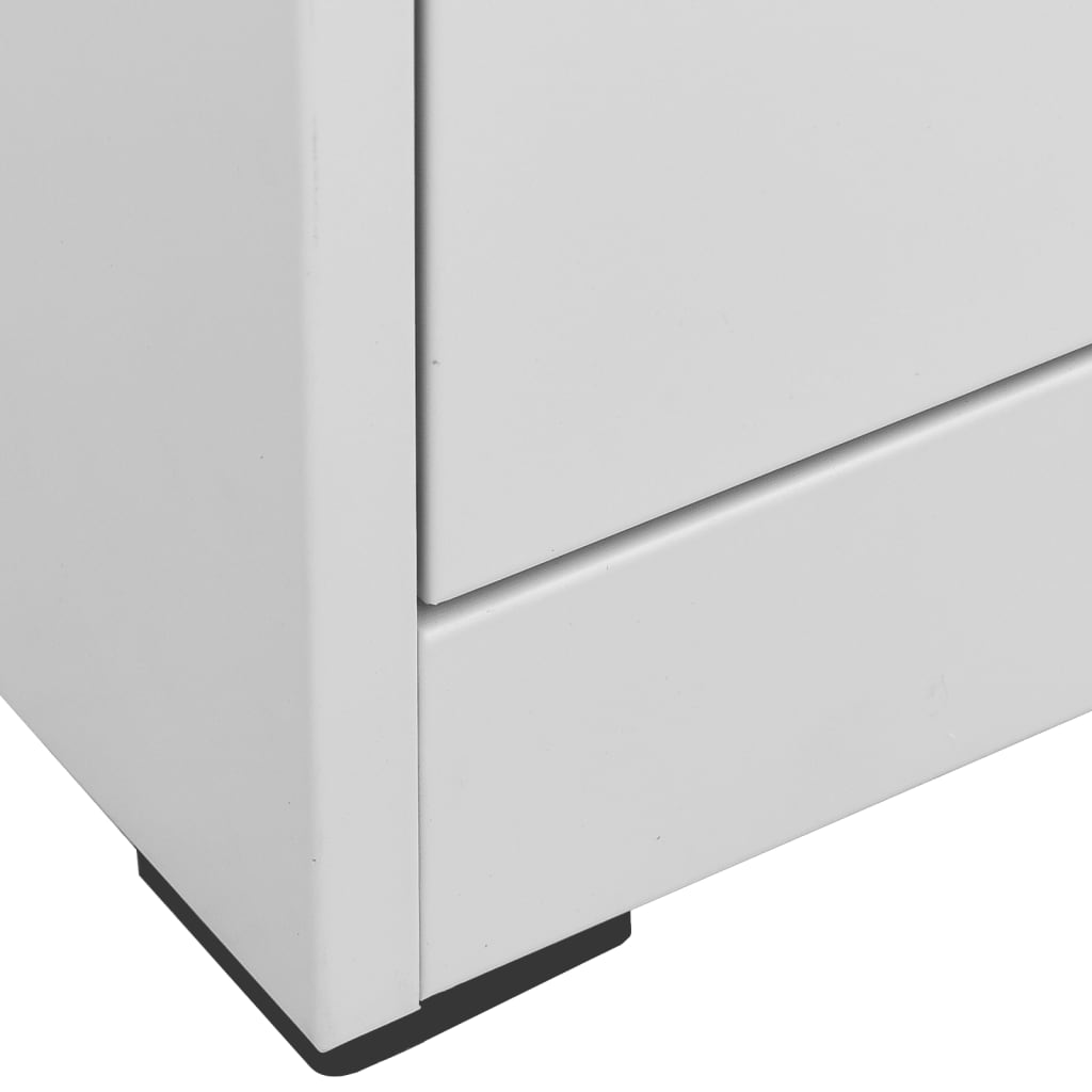 vidaXL Aktenschrank Hellgrau 46x62x102,5 cm Stahl