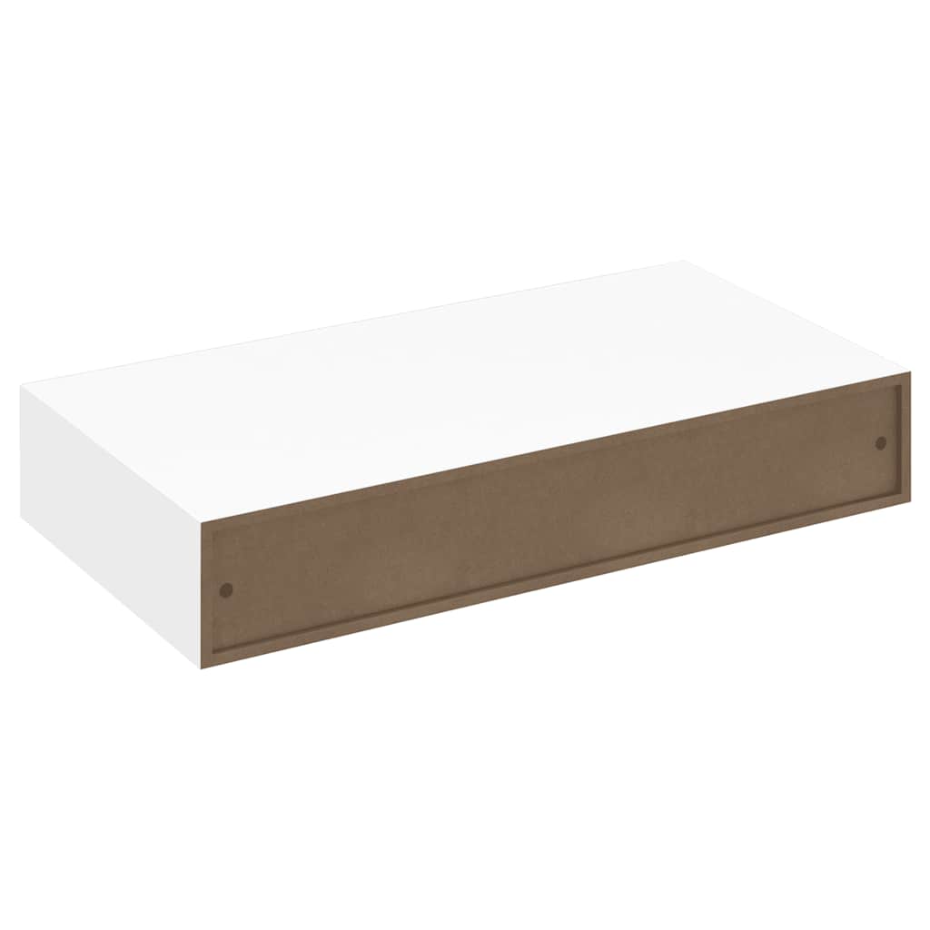 vidaXL Wandregal mit Schublade MDF Weiß