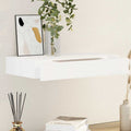 vidaXL Wandregal mit Schublade MDF Weiß