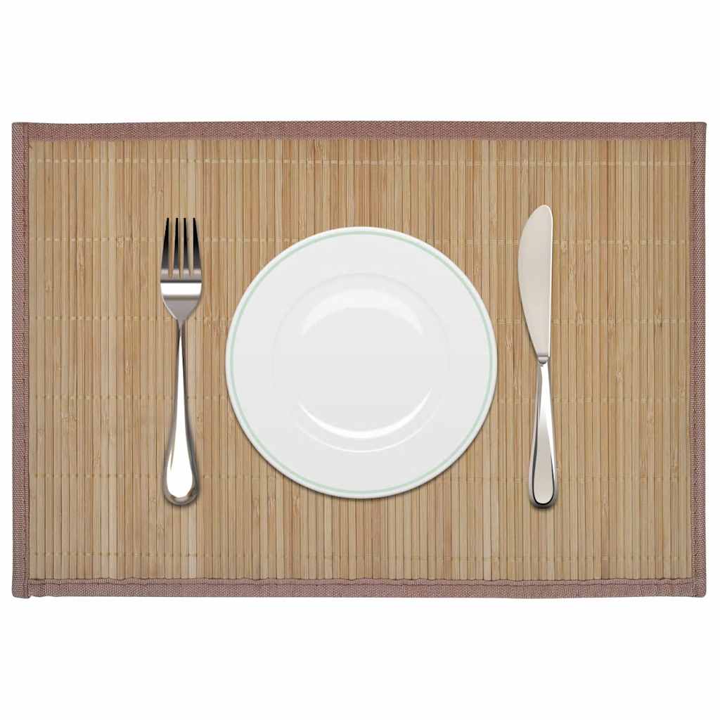 6 Bambus-Platzdeckchen 30 x 45 cm Natur