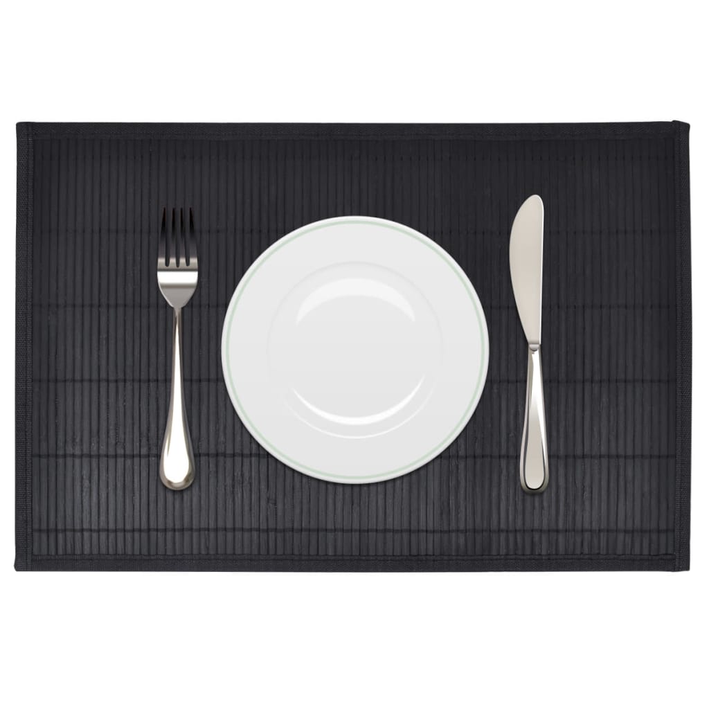 6 Bambus-Platzdeckchen 30 x 45 cm Natur