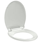 vidaXL Toilettensitz mit Absenkautomatik Weiß Oval