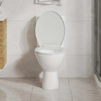 vidaXL Toilettensitz mit Absenkautomatik Weiß Oval