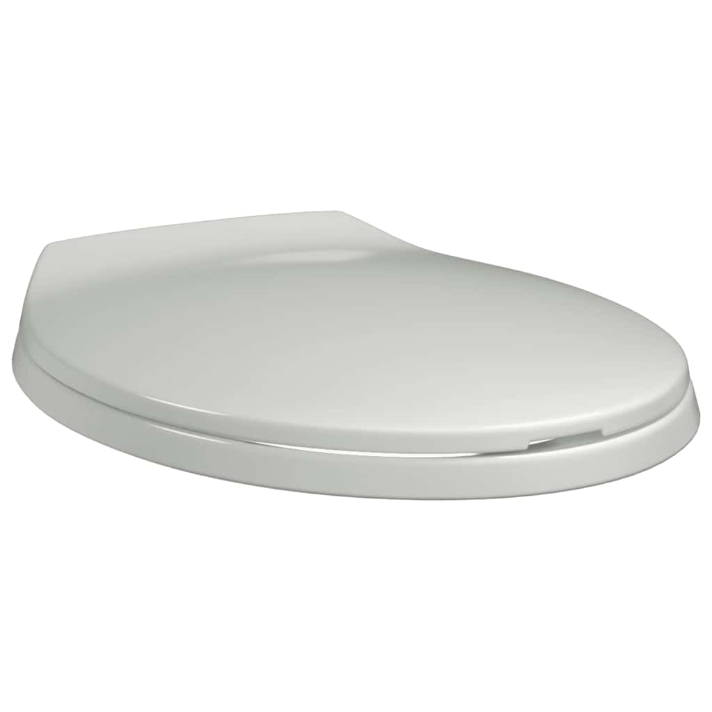 vidaXL Toilettensitz mit Absenkautomatik Weiß Oval