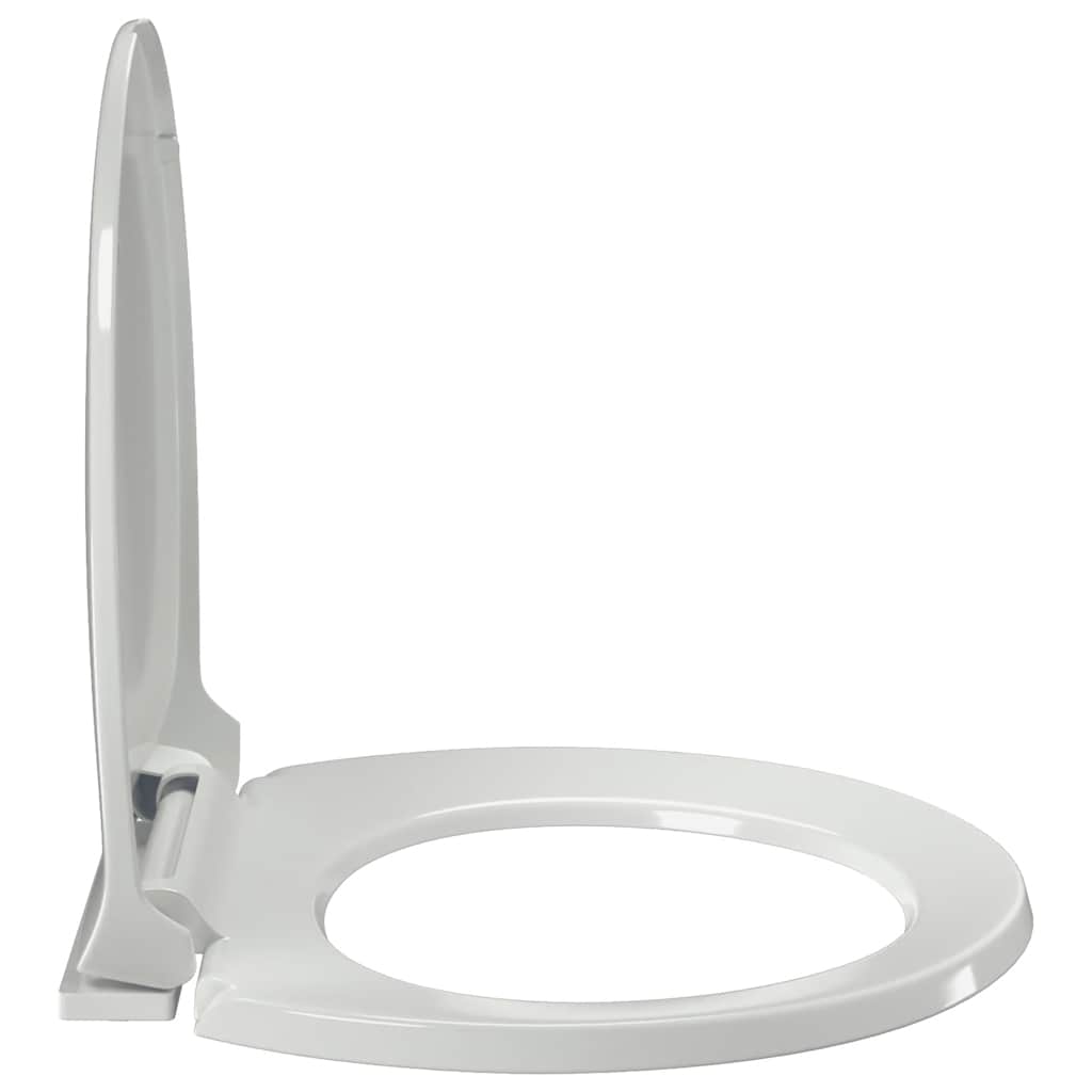 vidaXL Toilettensitz mit Absenkautomatik Weiß Oval
