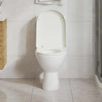 vidaXL Toilettensitz mit Absenkautomatik Weiß Quadratisch