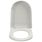 vidaXL Toilettensitz mit Absenkautomatik Weiß Quadratisch