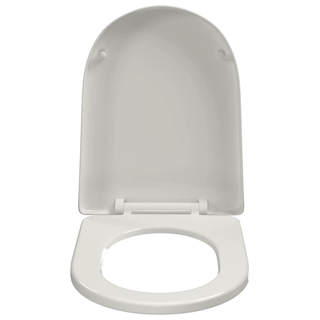 vidaXL Toilettensitz mit Absenkautomatik Weiß Quadratisch