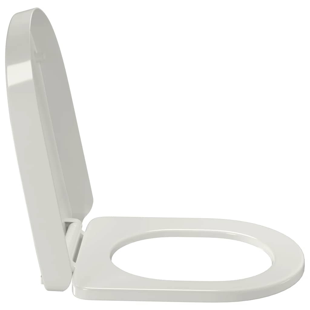 vidaXL Toilettensitz mit Absenkautomatik Weiß Quadratisch