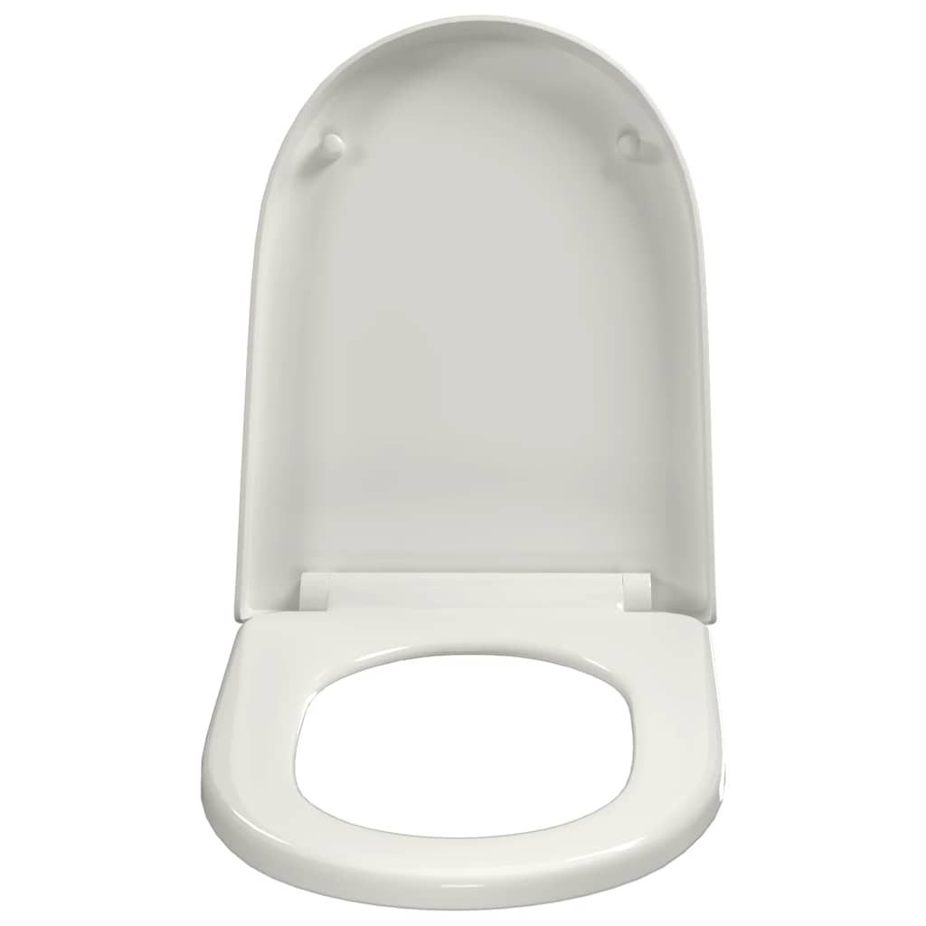vidaXL Toilettensitz mit Absenkautomatik und Quick-Release Weiß Eckig