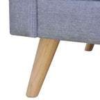 vidaXL Sofa 3-Sitzer Stoff Hellgrau