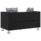 vidaXL 2-Sitzer-Sofa Kunstleder Schwarz