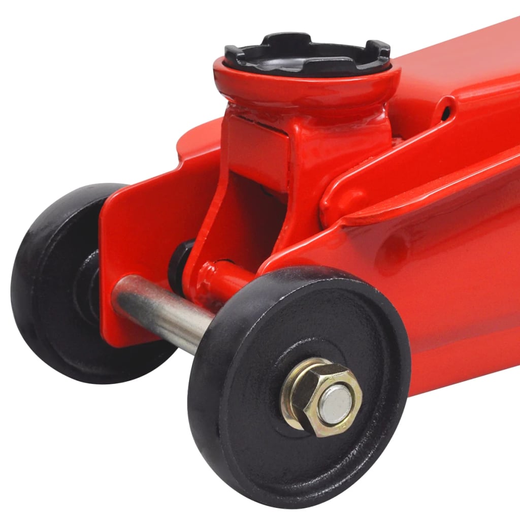 Hydraulischer Wagenheber mit niedriger Aufnahme 3 Tonnen rot