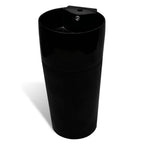 vidaXL Standwaschbecken Keramik mit Loch für Überlauf/Armatur Schwarz