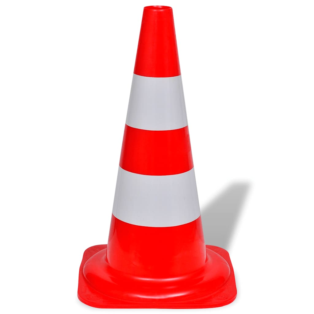 vidaXL Verkehrskegel 10 Stk. Reflektierend Rot und Weiß 50 cm