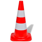 vidaXL Verkehrskegel 10 Stk. Reflektierend Rot und Weiß 50 cm
