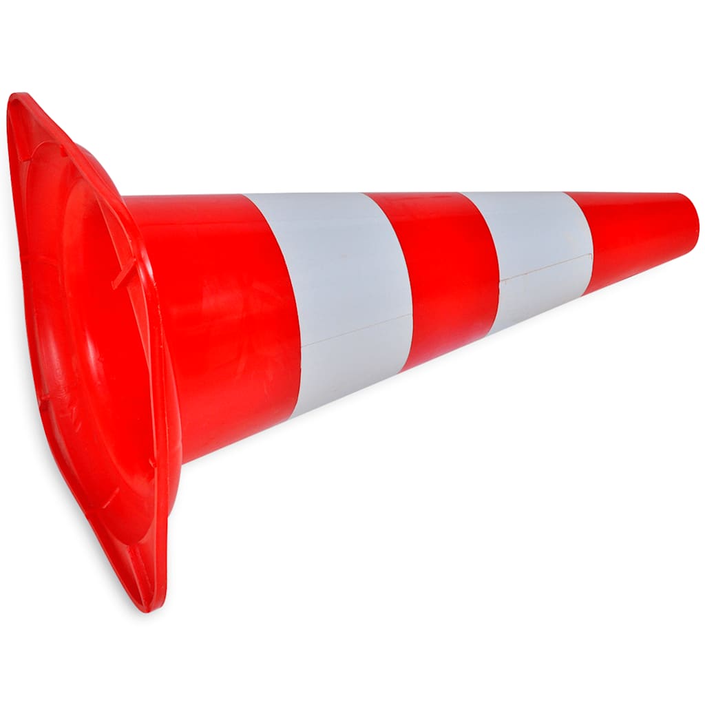 vidaXL Verkehrskegel 10 Stk. Reflektierend Rot und Weiß 50 cm