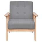 vidaXL Sessel Hellgrau Stoff