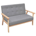 vidaXL 2-Sitzer-Sofa Stoff Hellgrau