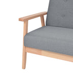 vidaXL 2-Sitzer-Sofa Stoff Hellgrau