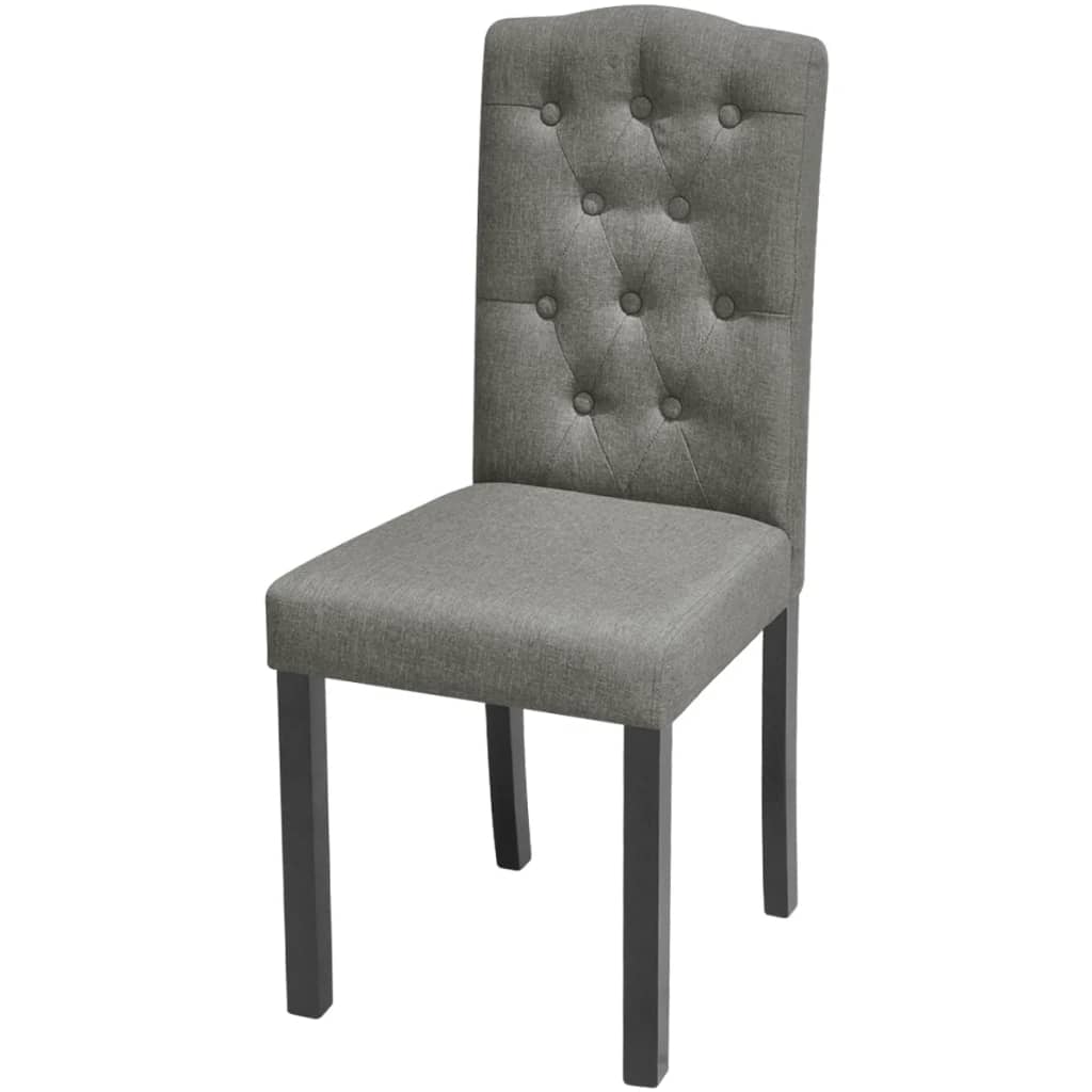 vidaXL Esszimmerstühle 4 Stk. Grau Stoff