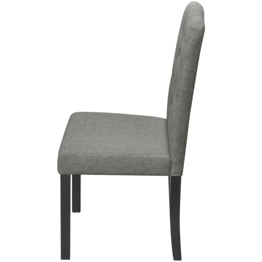 vidaXL Esszimmerstühle 4 Stk. Grau Stoff