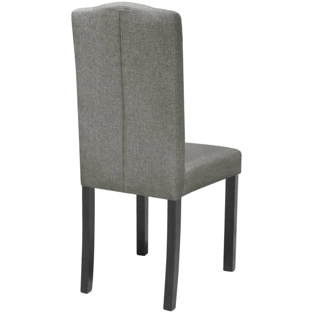 vidaXL Esszimmerstühle 4 Stk. Grau Stoff