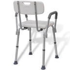 vidaXL Duschstuhl Aluminium Weiß