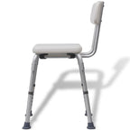 vidaXL Duschstuhl Aluminium Weiß
